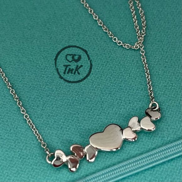 Tiffany's Paloma Picasso Modern Heart Pendant Necklace 529 Silver - 16” - 18” - Picture 1 of 15
